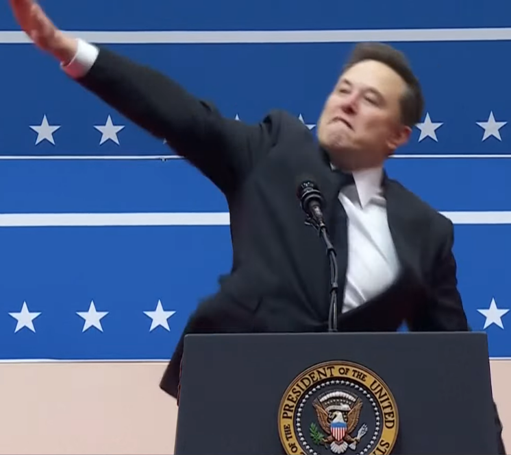 I know a lot of people like Trump and Musk and are really excited about this stuff but it honestly makes me feel kind of uncomfortable to see Musk doing nazi salutes in the White House, I dunno......