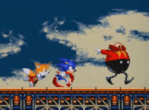 Robotnik is faster than Sonic.