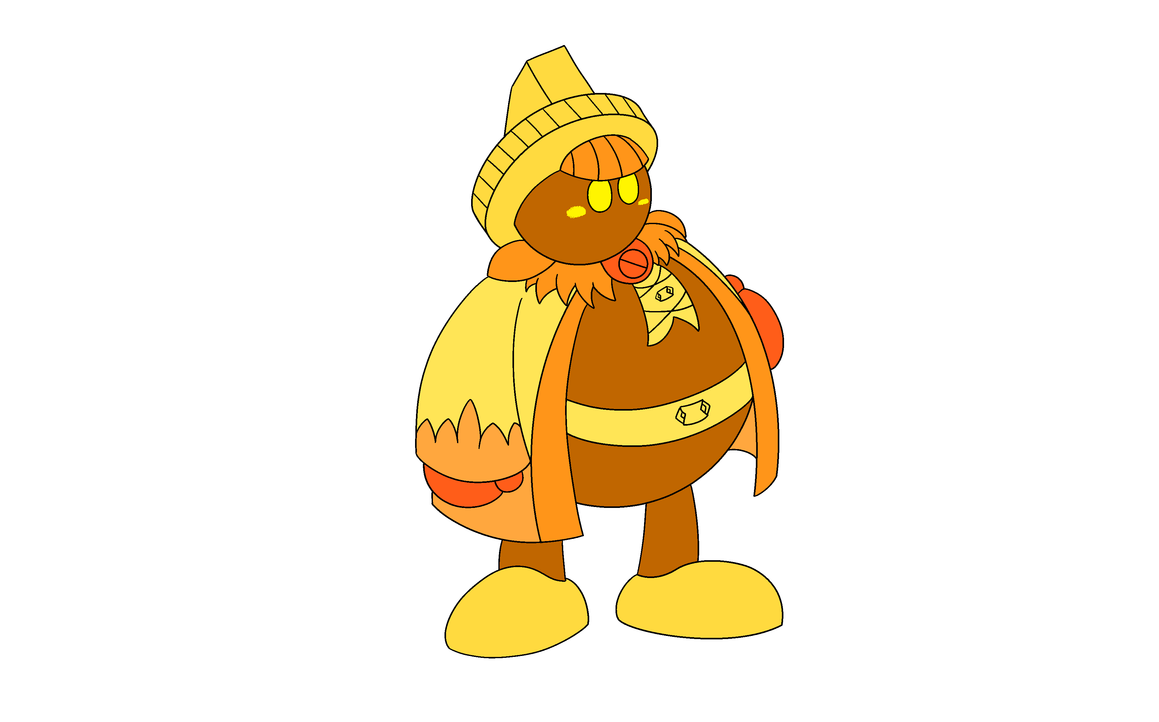 I drew a fat sandman.