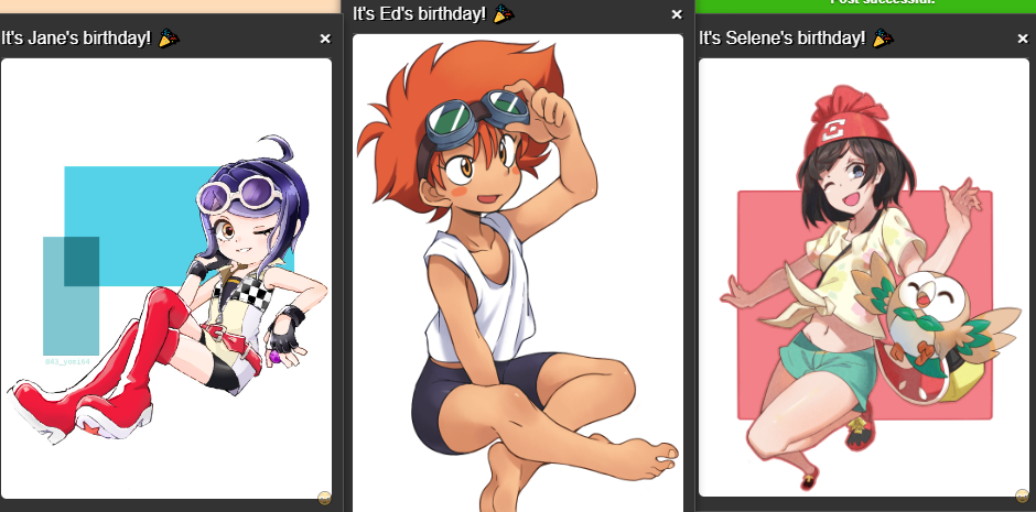 These are some birthdays today if you care...