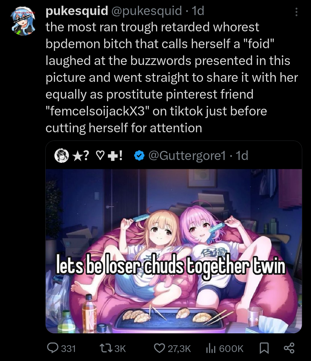 Why does Ika Poster hates girls having fun? That's so ebil... f*ck 'em moids, grl!!