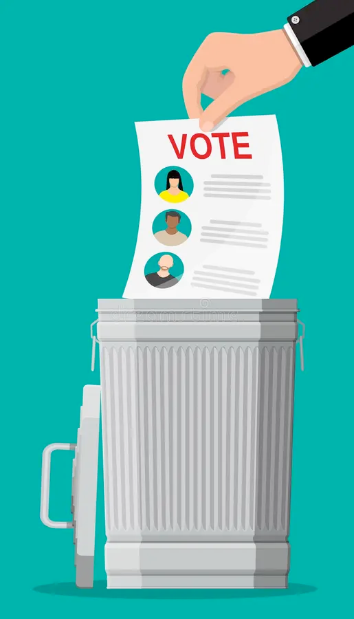 >*throws voting papers (for all kinds of voting, including policies and elections voting) into the trash*