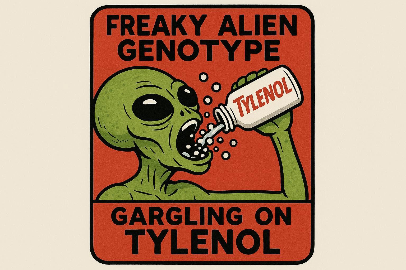 >alien smiles a big, feminine troon smile