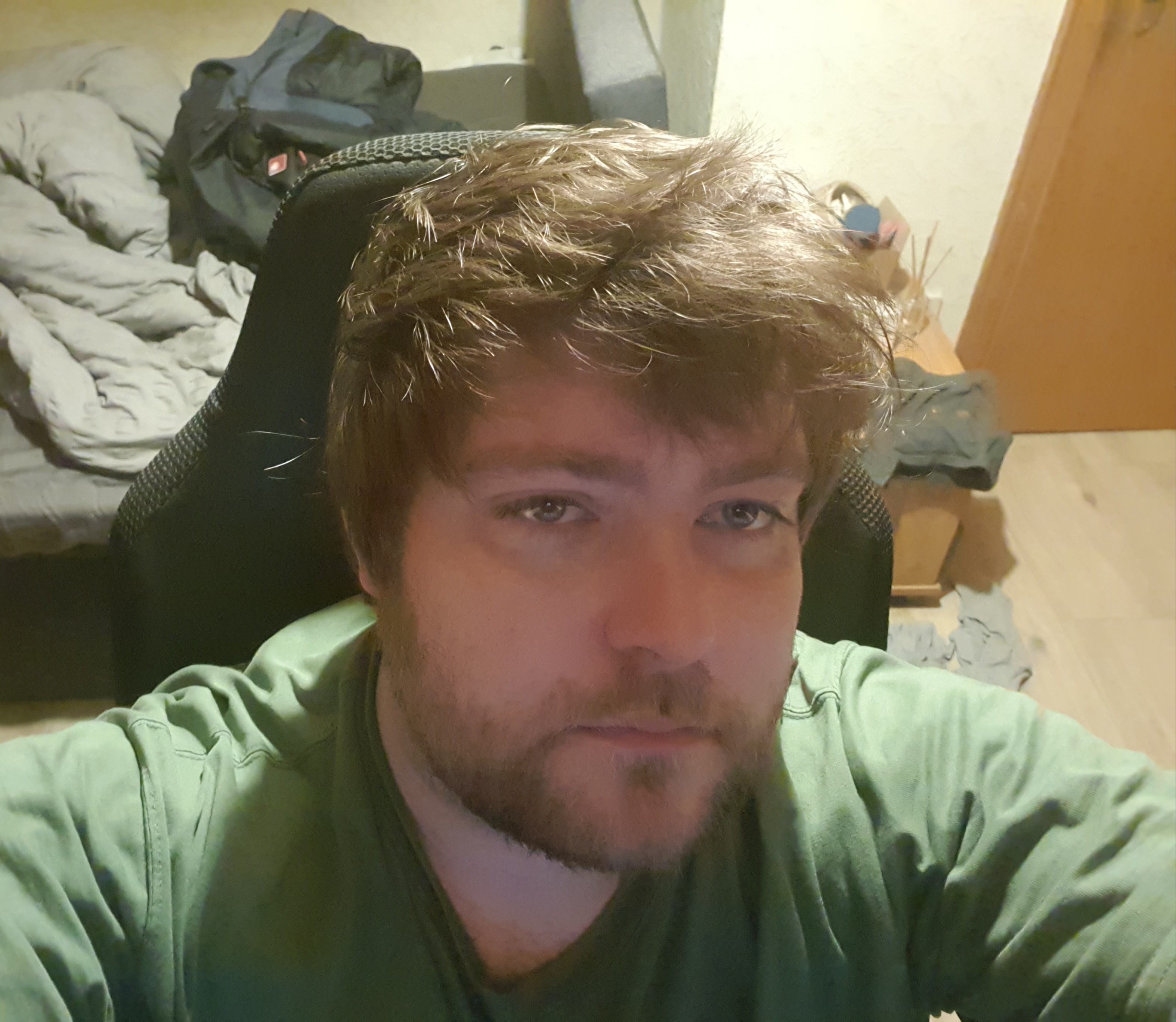 Ai anone I hab request for you if you don't mind can you make my hair blue not the beard tho I want to know how it would look like