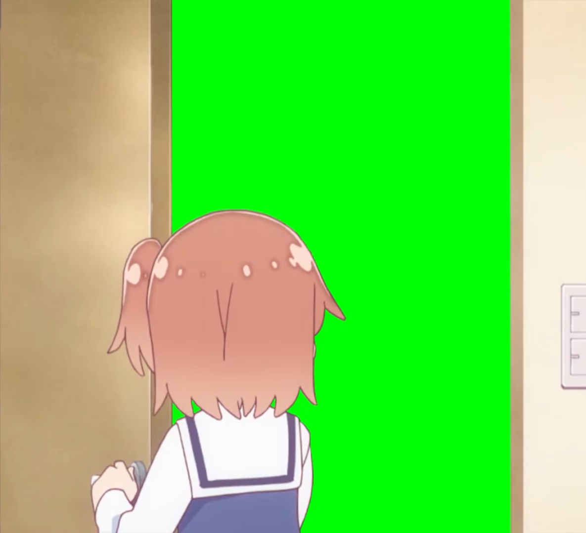 what is on Hinata's door?