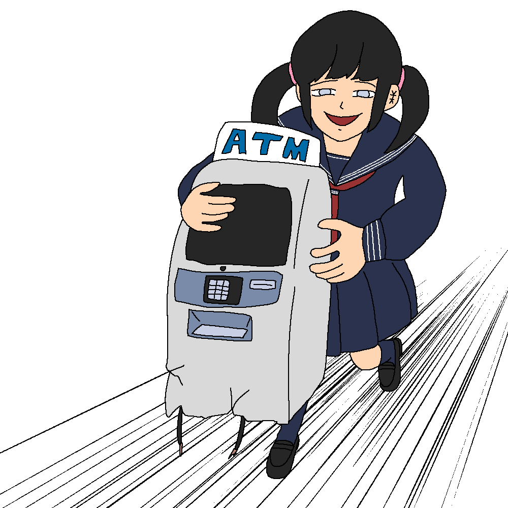 Does anyone know why ASIAN GORL ran off with the ATM?