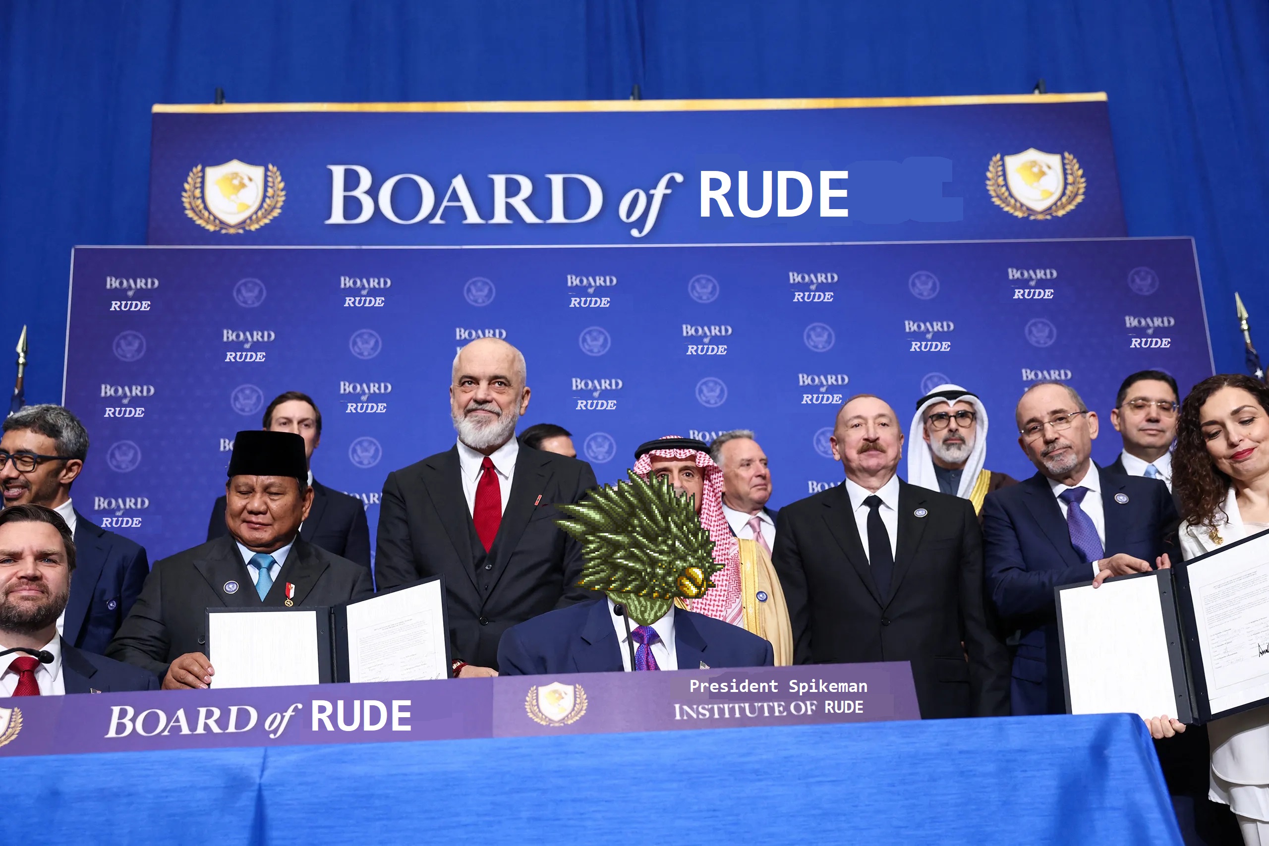 President Spikeman Ratifies Board of Rude in Historic Ceremony, Opening Path to Rude and Insults for esforesers.
