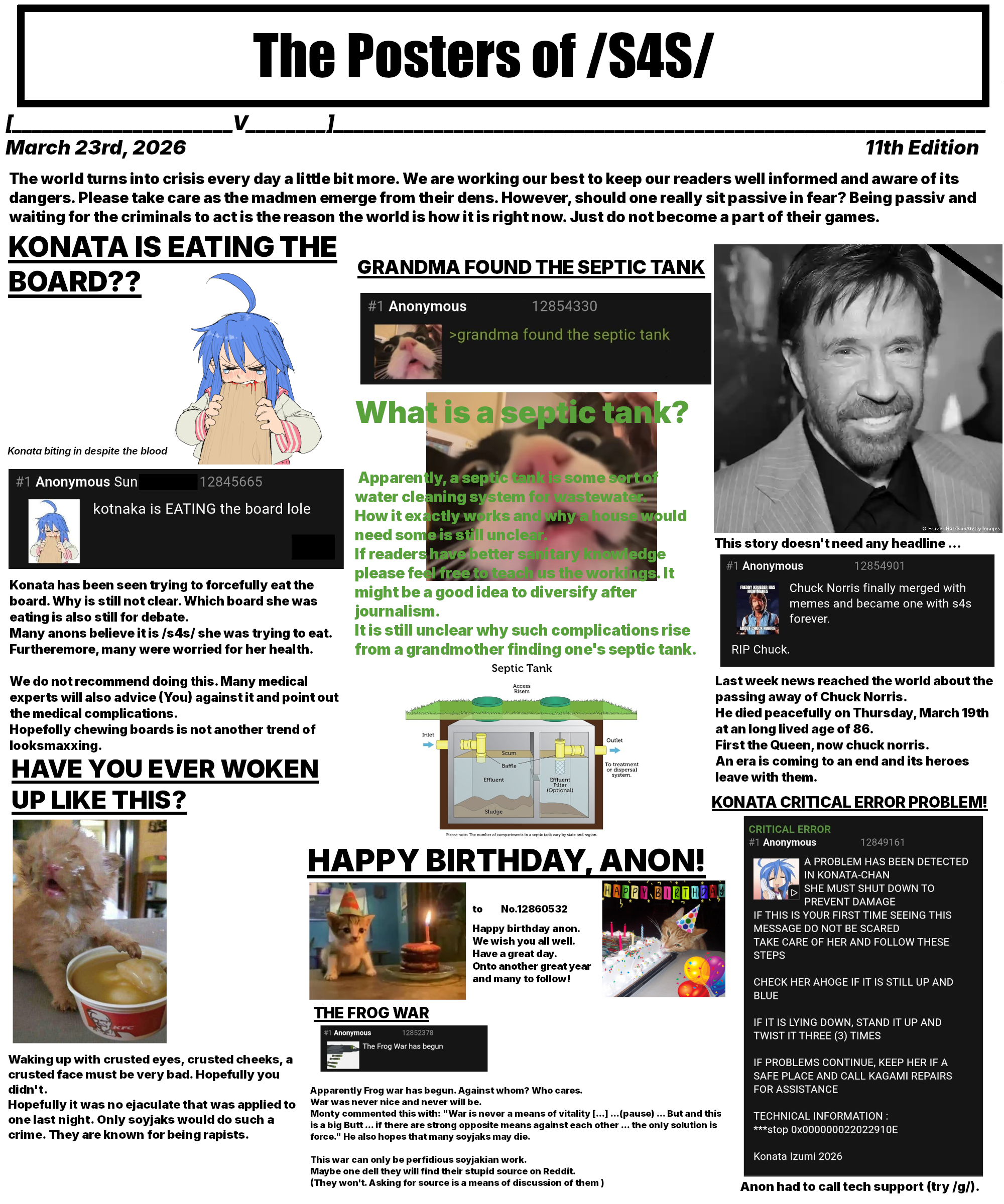 The Posters of /s4s/ Eleventh edition = March 23rd, 2026