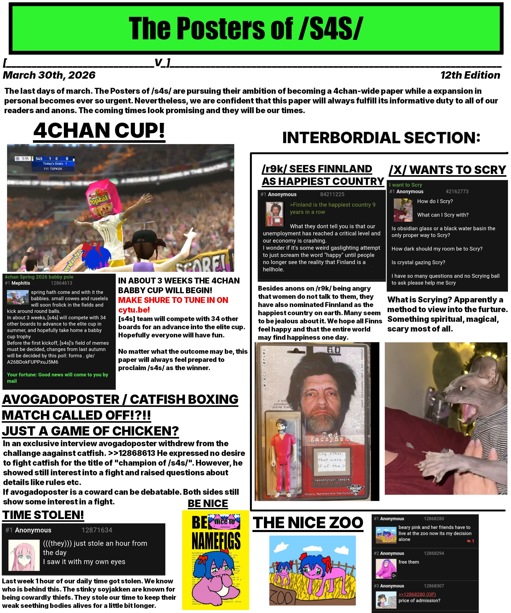 The Posters of /s4s/ Fith Edition = March 30th, 2026