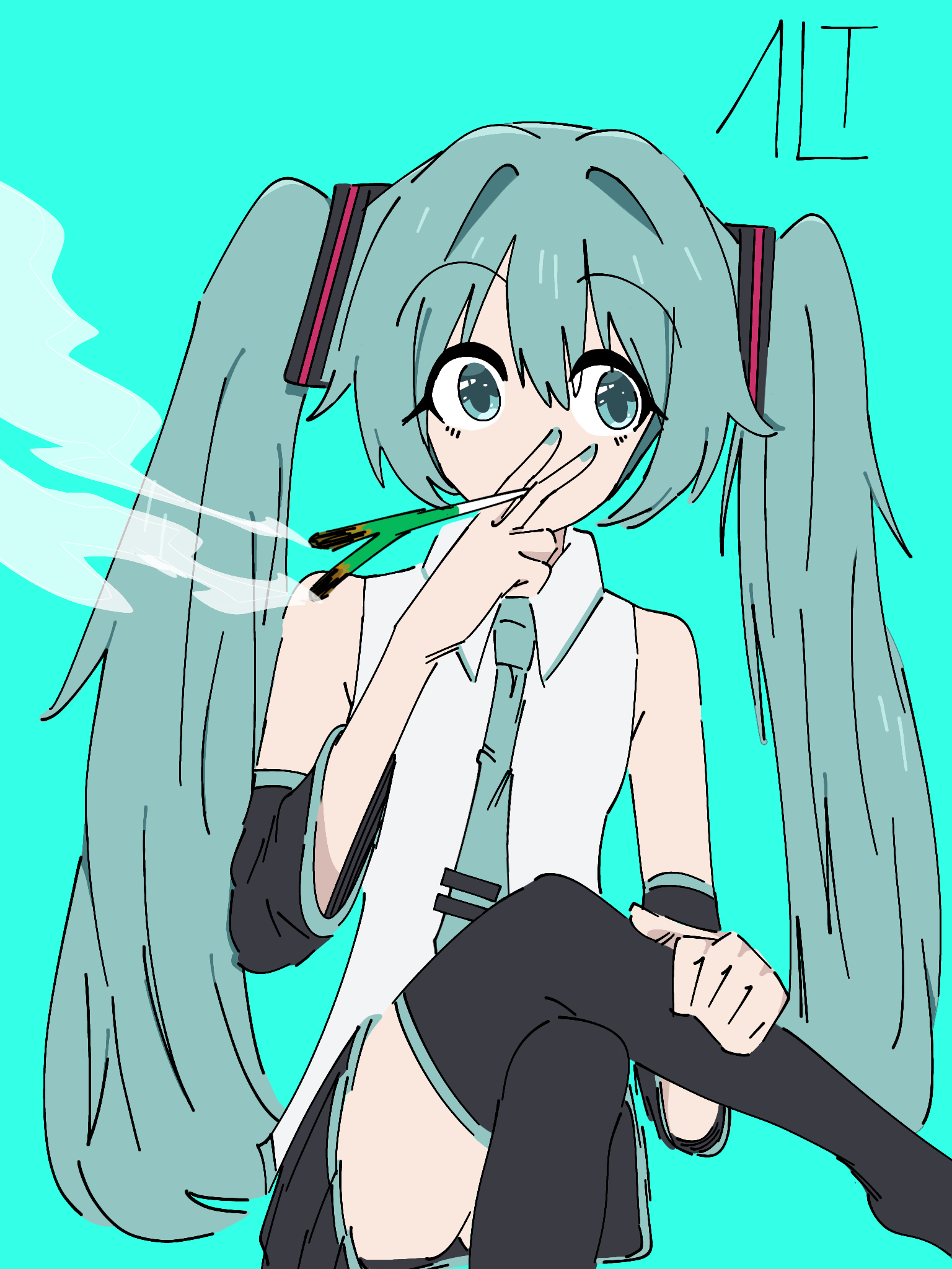miku get high on leeku for 4/20