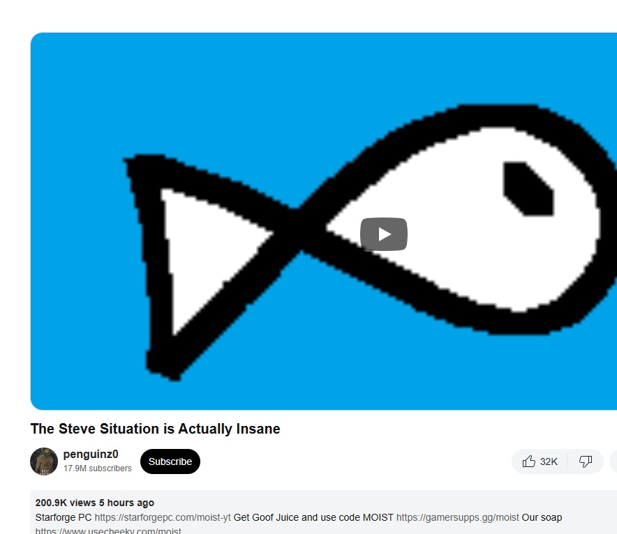 the steve situation is actually insane