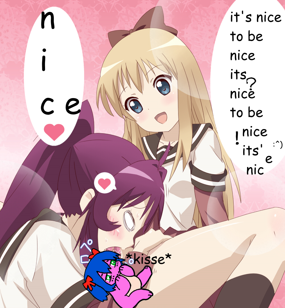 a nice jc girlen gives beary a kisse (very nice) *not lewd)