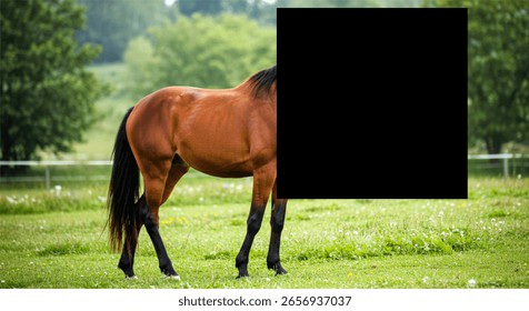 Which animal is hiding behind the black box?
