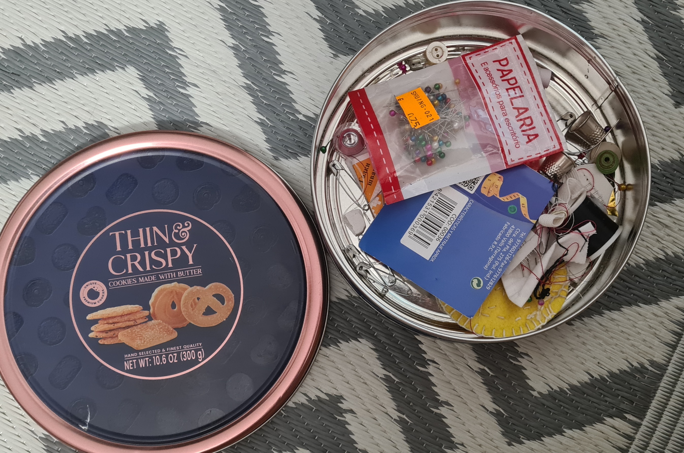 Do people still use cookie boxes to store needles and thread?