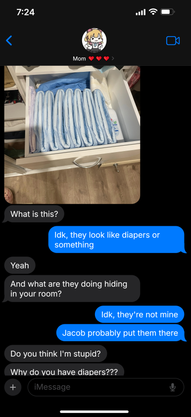 Mom found the diap drawer...