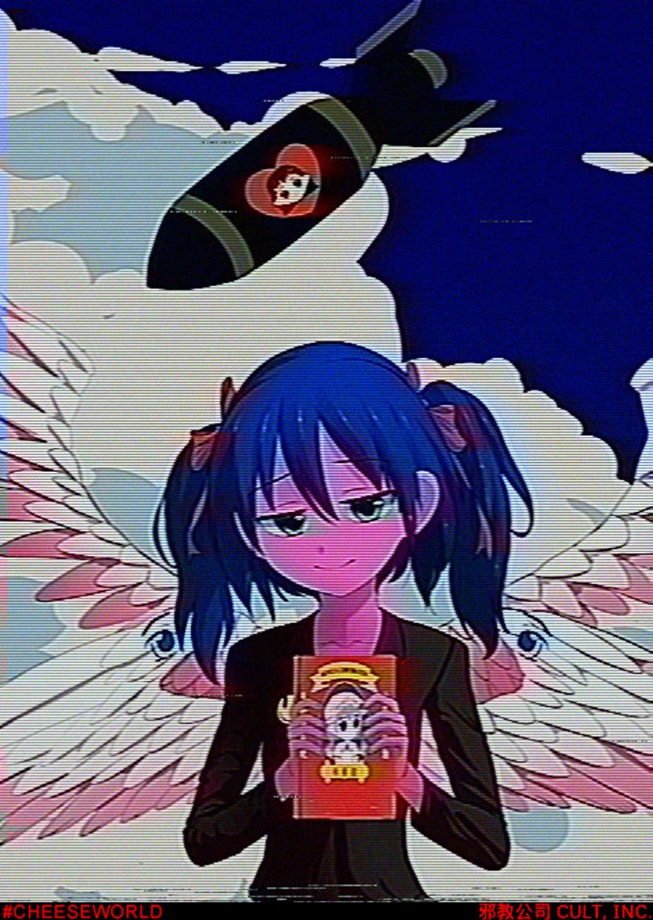 This angel is dropping a love bomb from heaven.