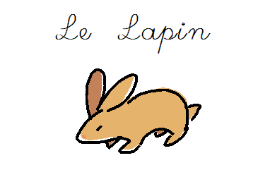 le lapin means "the rabbit"