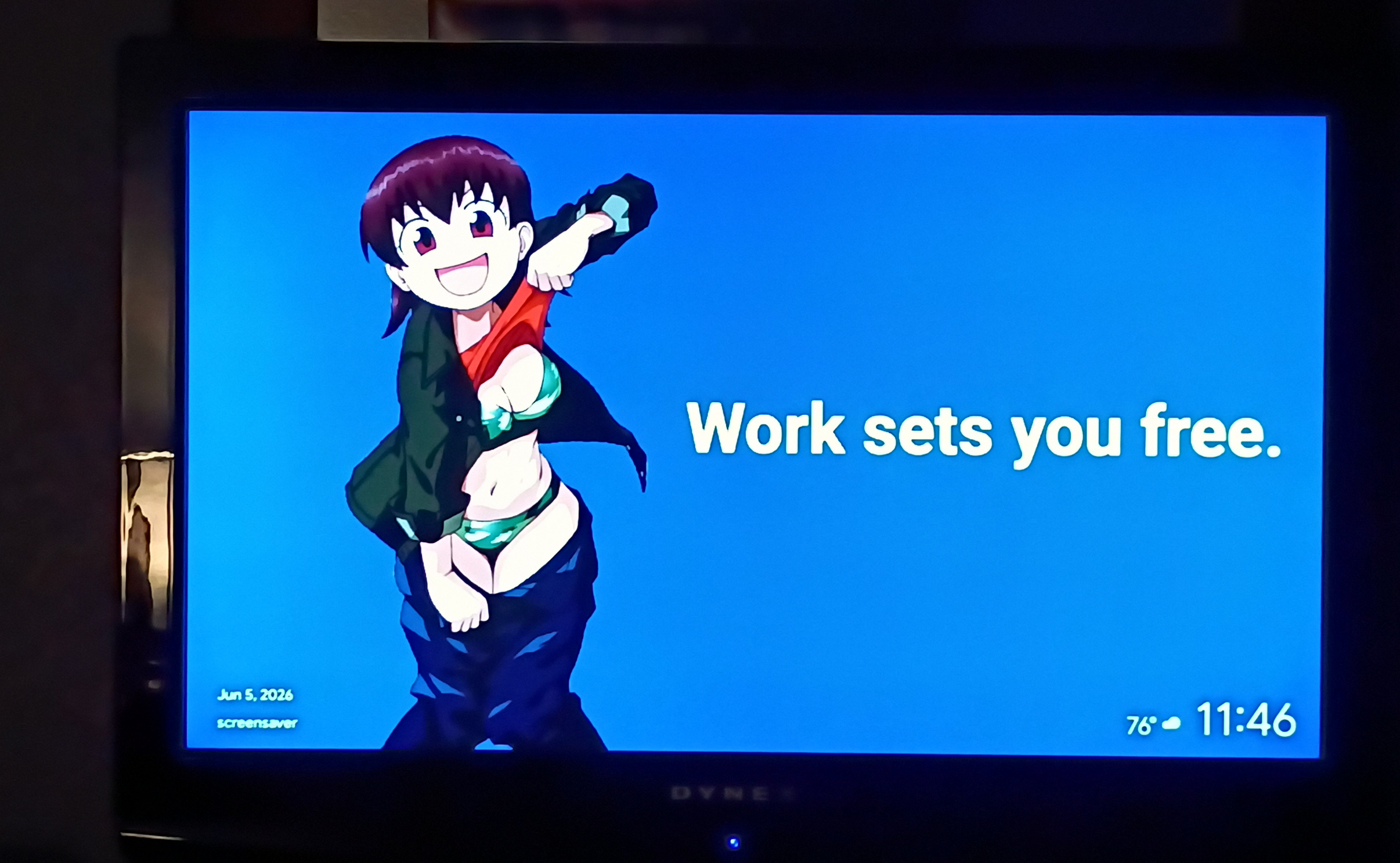 my mom saw the screensaver on my tv